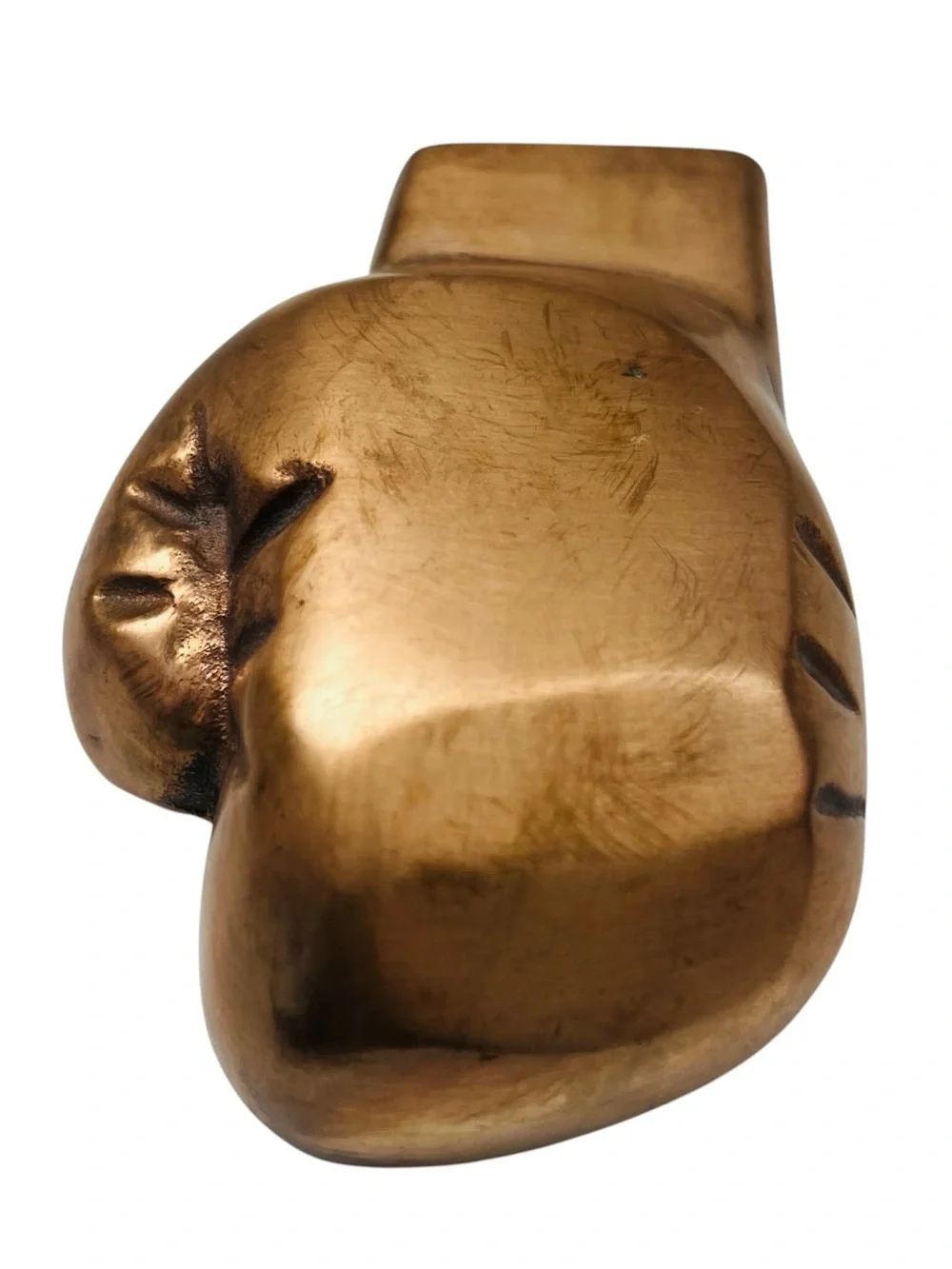 Vintage Bronze Boxing Glove Desk Display Paperweight Office Art